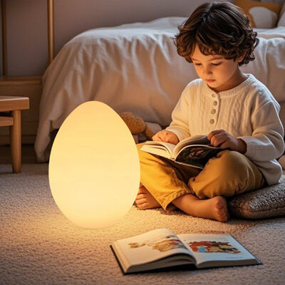 Bon prix Lampe de table LED moderne en forme d'œuf, écologique, veilleuse d'intérieur, design élégant pour chambre de lecture, alimentation AC/DC, télécommande en ligne