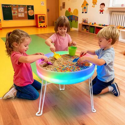 Guter Preis LED-Glow-Zeichentisch für Kinder, Multikolor Wechsel Sand Art Desk für Kindergarten Vorschullieferant & Großhandel Online