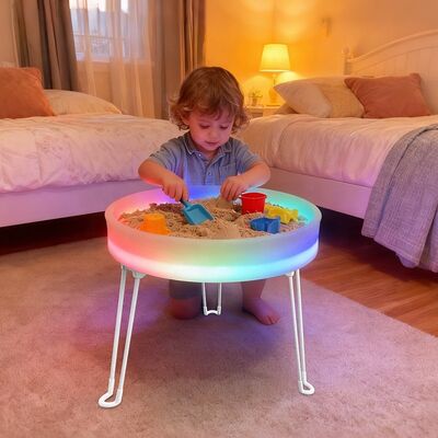 Good price Modern Kids' Furniture Sets LED Round Light Up Sensory Table For Kids Multicolor Nordic Smart Educational Toys Furniture For Living Room online