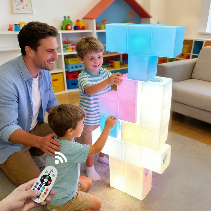 Interactive LED Light-Up Building Blocks for STEM Learning