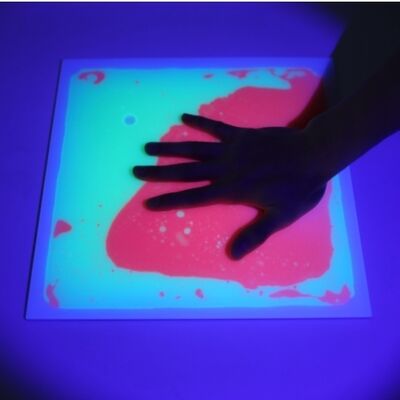 Good price Plastic Children Sensory Toys Floor Play Mat Ultraviolet LED Liquid Floor Tile Parent Child Interactive Entertainment online