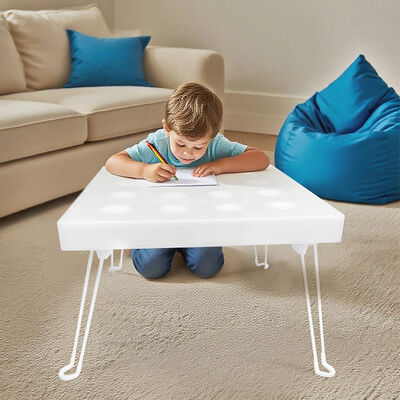 Buen precio Mesa de estudio y escritorio infantil plegable, ecológica, con LED interactivo en línea