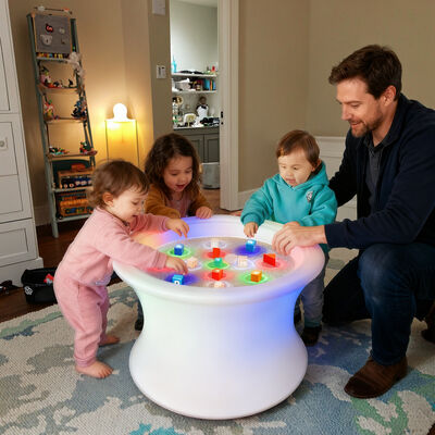 Bom preço Personalize Mesa de Areia LED Infantil com Luzes que Mudam de Cor Atividade Sensorial para Mobiliário de Creche Brinquedo Montessori on-line