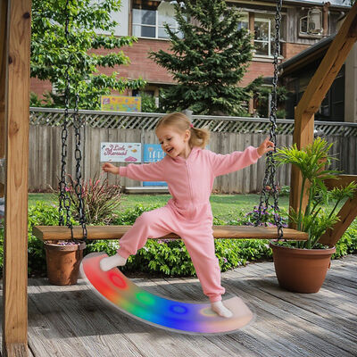 قیمت خوب TouchControl تغییر رنگ Seesaw Swing مبلمان بیرونی ضد آب برای حیاط بیرونی مبلمان تزئینات باغ آنلاین