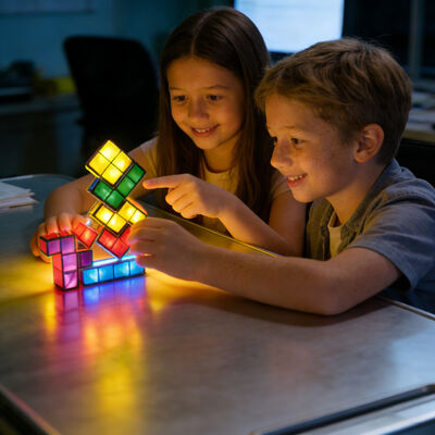 Bon prix Lampe de Tetris Couleur réglable bricolage empilant lumière de nuit lampe de table LED pour chambre à coucher salon chambre d'enfant en ligne