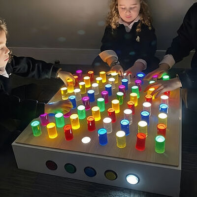 Sensory LED Activity Light Panel with Colourful Pegs – Interactive DIY ...