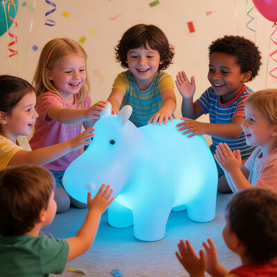 İyi fiyat Çocuklar için LED Light Up Hippopotamus Sandalyesi ️ Su geçirmez Duygusal Koltuklar & Çevre Mobilyaları çevrimiçi