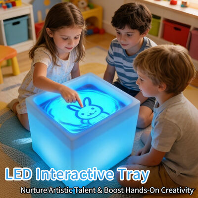 Quality Kids LED Light Table Sensory Activity Tray Square Sand & Creative Play Table factory