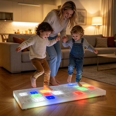 Qualität Step-to-Light LED-Bodenfliesen   32 RGB-Leuchten, Touch-aktivierte Tanzmatte für den sensorischen Raum, Autismustherapie und Party-Spiele Fabrik