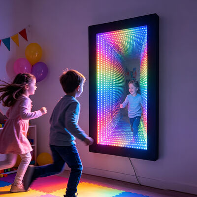 Qualidade Espelho de iluminação sensorial LED com efeito de túnel 3D infinito para salas de educação especial e classificação de resistência à água IP65 Fábrica